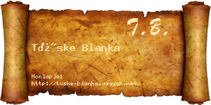 Tüske Bianka névjegykártya